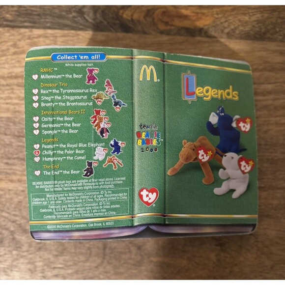 Chilly the Polar Bear: Legends TY Beanie Baby McDonalds Toy June 25 1994 NIP - Picture 2 of 2